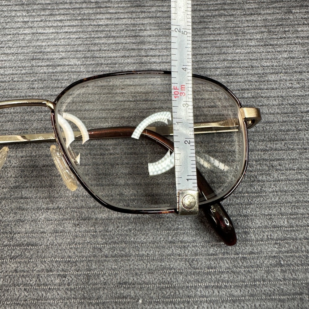 Stetson 230 Zyloware Gold Metal Rectangular Eyeglasses Frames 55-17-145 Y2k - Picture 14 of 15
